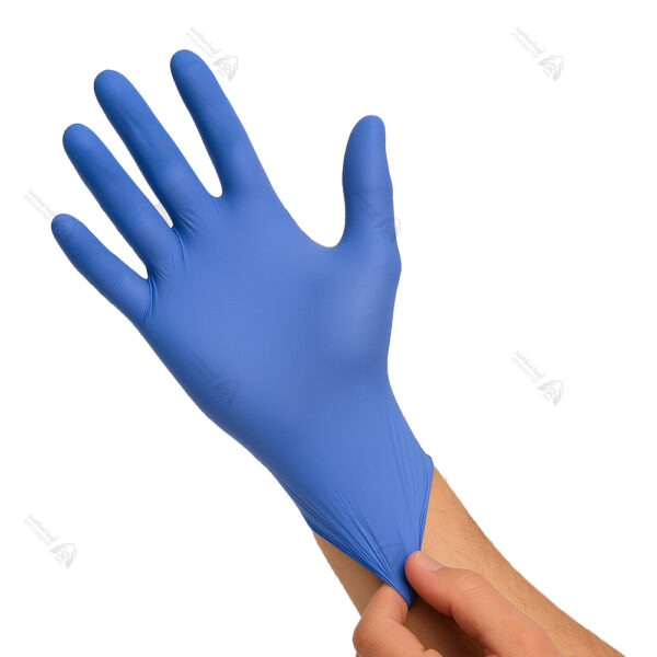 دستکش نیتریل آبی - Image 2